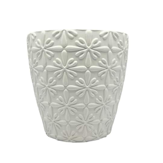 6.25" Embossed Floral Splash DIY Ceramic Vase by Make Market®